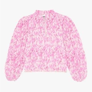 Ganni Pink Patterned Blouse